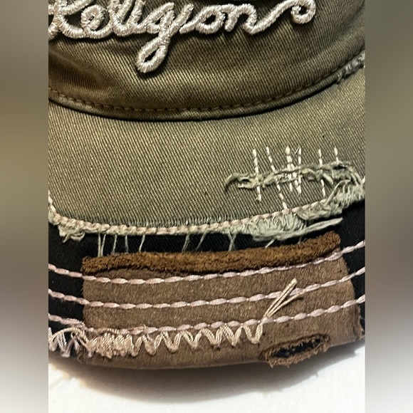 Vintage True Religion Distressed Embroidered Horseshoe Logo Cap Rare - Picture 3 of 10